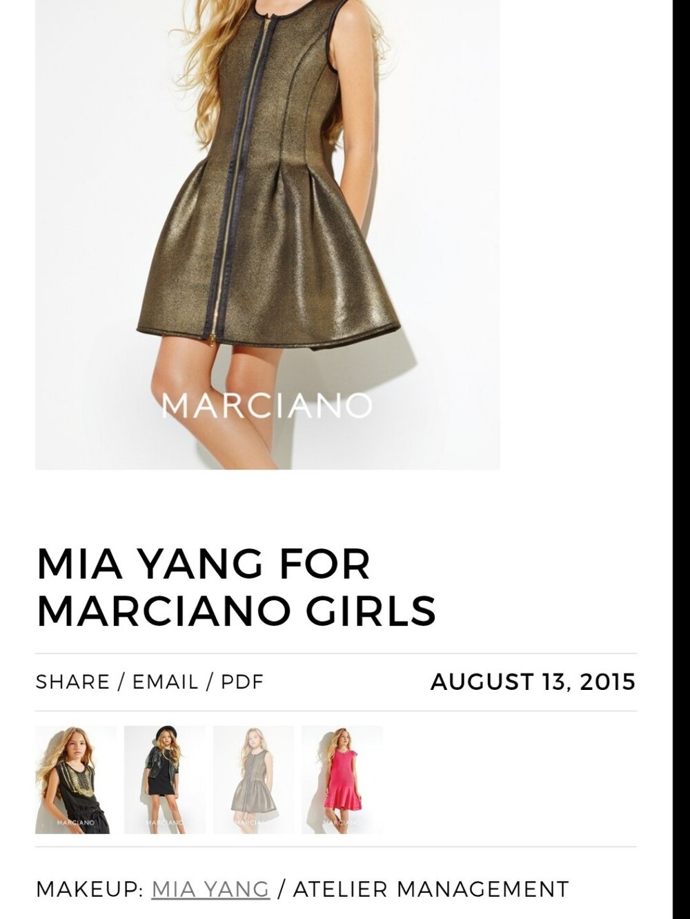 Marciano Fit And Flare Minidress Girls Sz 14